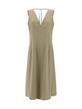 Bottega Veneta V-neck Sleeveless Midi Dress - Women