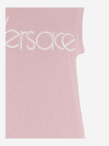 Versace Stretch Cotton Dress With Logo - Women