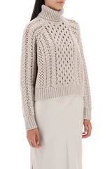 Brunello Cucinelli dazzling Irish Cables Turtleneck Sweater - Women