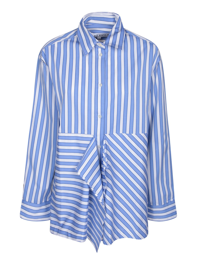 J.W. Anderson Drapared Blue/white Shirt - Women