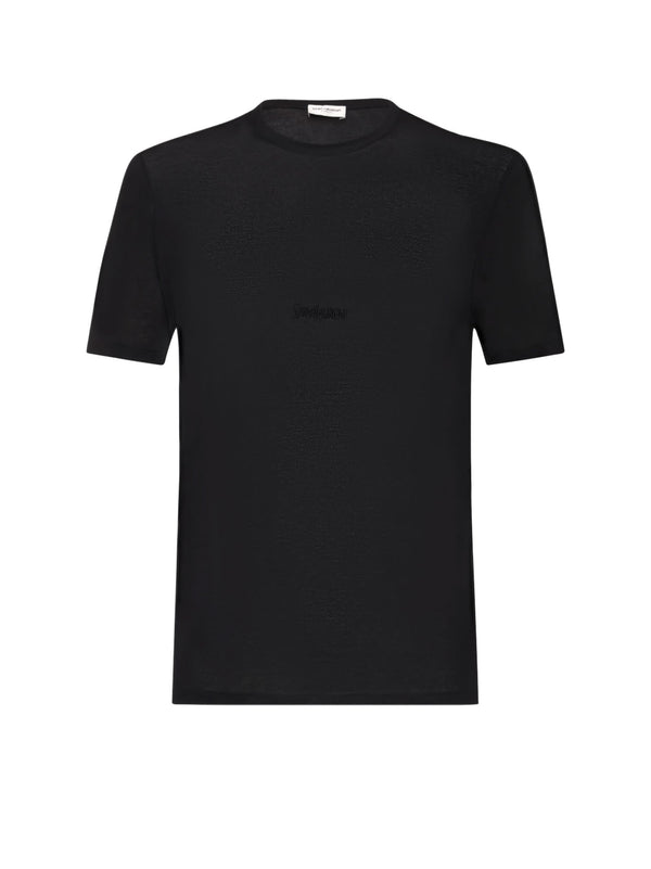 Saint Laurent Cotton T-shirt With Embroidery - Men