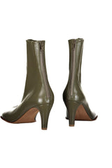 Bottega Veneta Bloc Leather Ankle Boots - Women - Piano Luigi