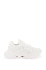 Balmain B-east Leather And Mesh Sneakers - Women