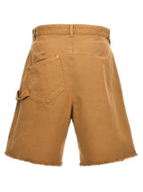 J.W. Anderson Asymmetric-waist Fringed-edge Bermuda Shorts - Men