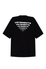 VETEMENTS Logo Printed Crewneck T-shirt - Women