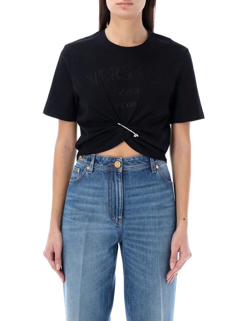 Versace Stamp Crop T-shirt - Women