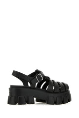 Prada Black Rubber Sandals - Women