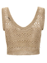 Brunello Cucinelli Openwork Crop Top - Women