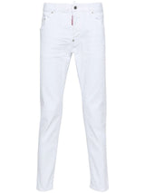 Dsquared2 Optical White Stretch-cotton Denim Jeans - Men