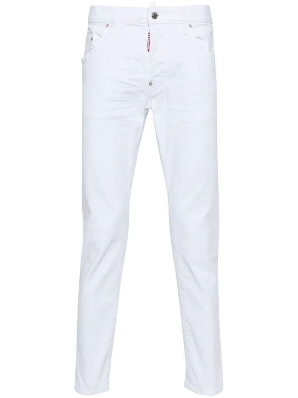 Dsquared2 Optical White Stretch-cotton Denim Jeans - Men