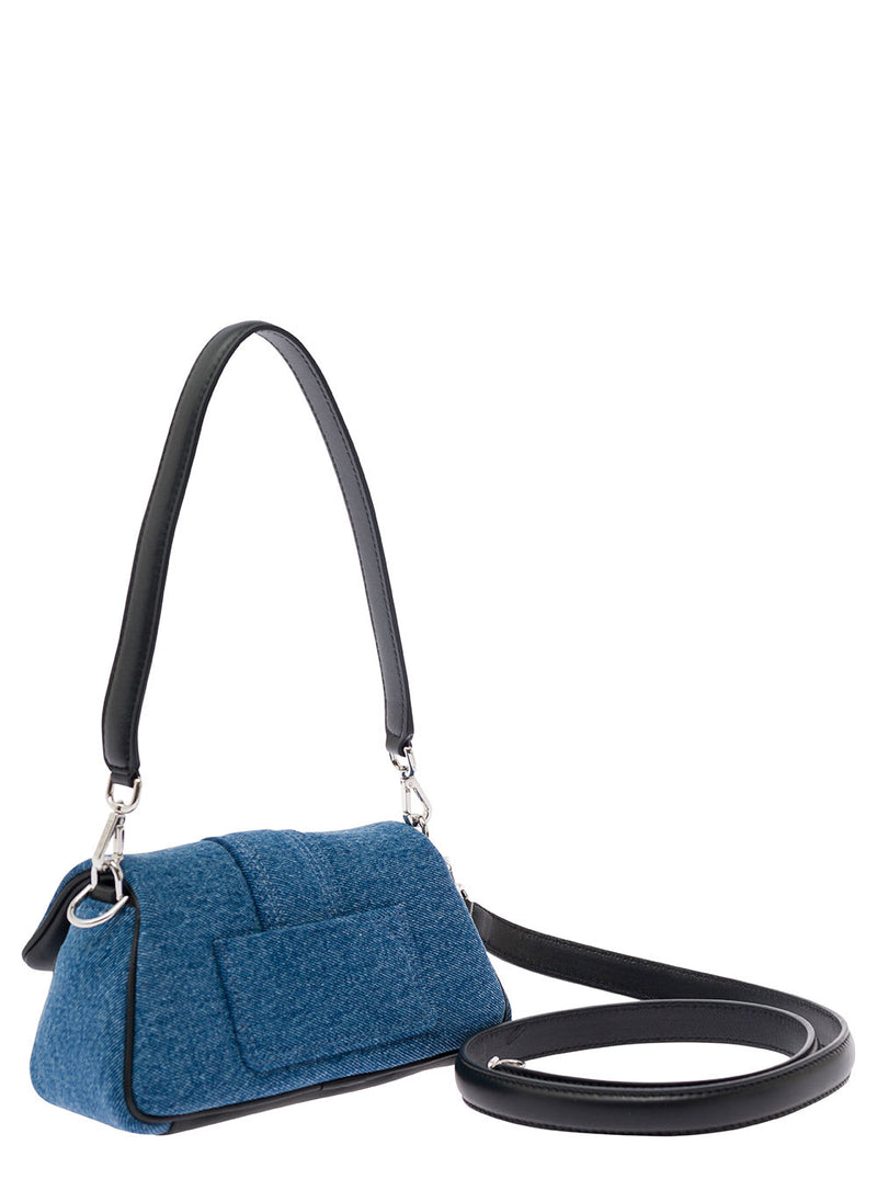 Jacquemus le Petit Bambimou Blue Shoulder Bag With Logo Detail In Denim Woman - Women