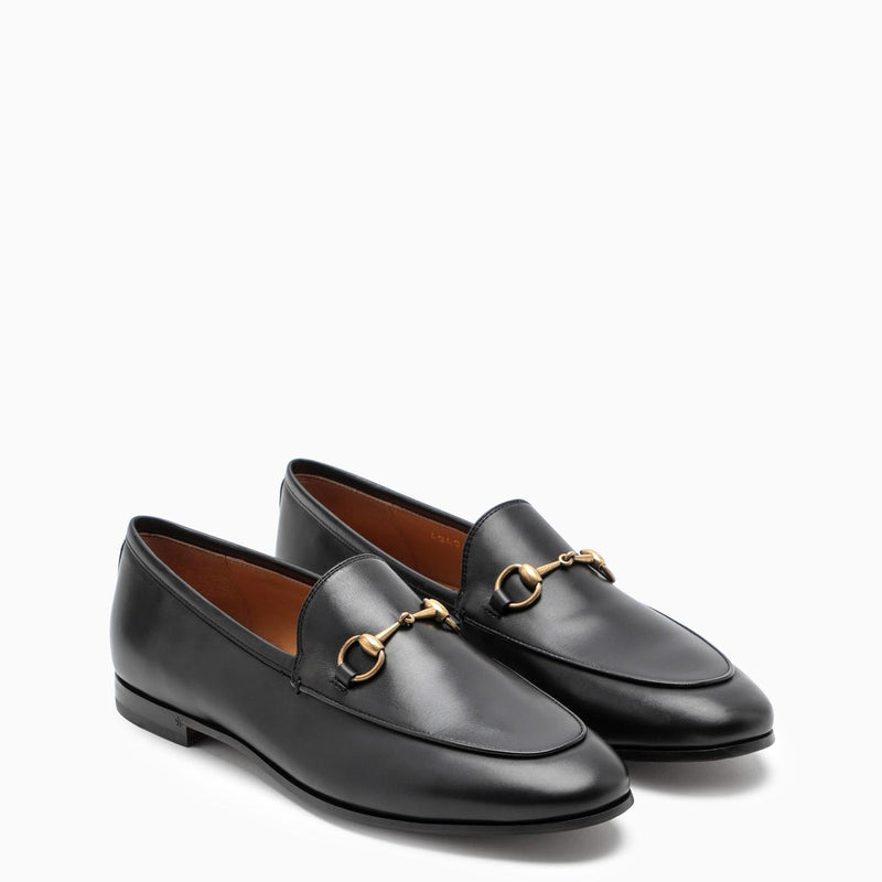 Gucci Womens Black Jordaan Loafers - Women