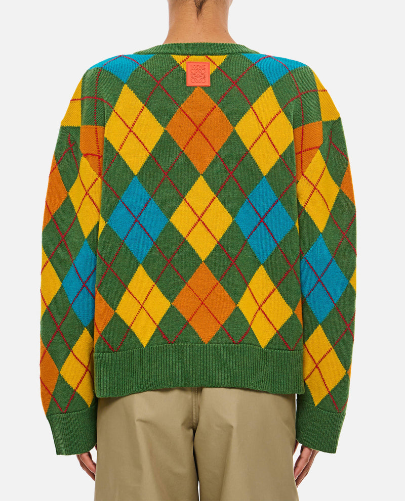 Loewe Argyle Wool Sweater - Women