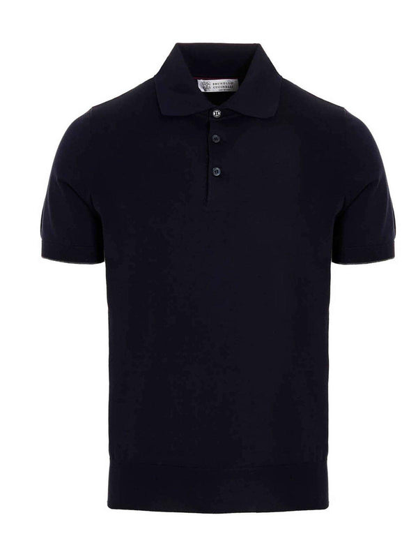 Brunello Cucinelli Buttoned Knitted Polo Shirt - Men