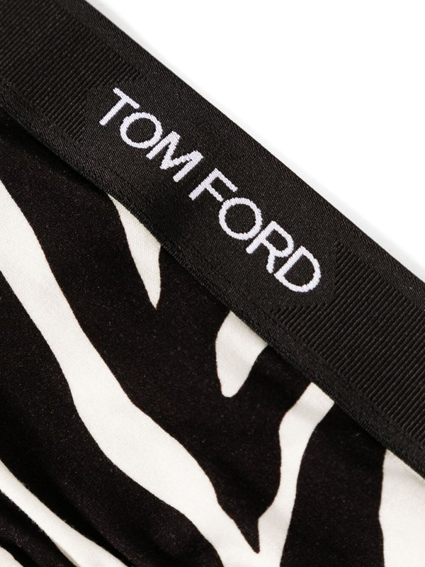 Tom Ford Optical Zebra Printed Modal Signature Thong - Women