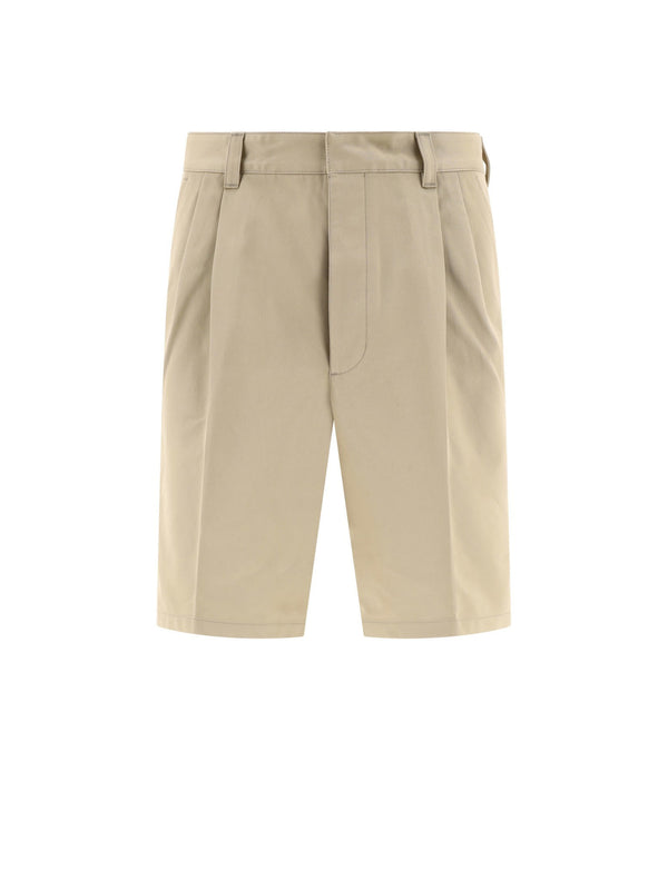 Prada Beige Cotton Bermuda Shorts - Men