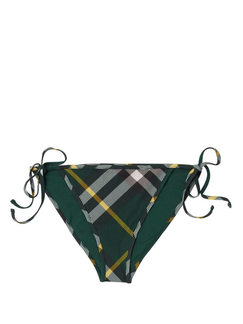 Burberry Checked Side-tied Bikini Bottoms - Women