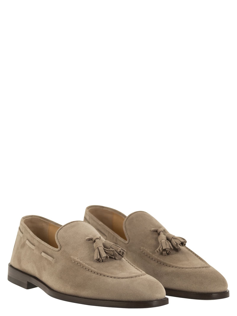 Brunello Cucinelli Suede Moccasins With Tassels - Men