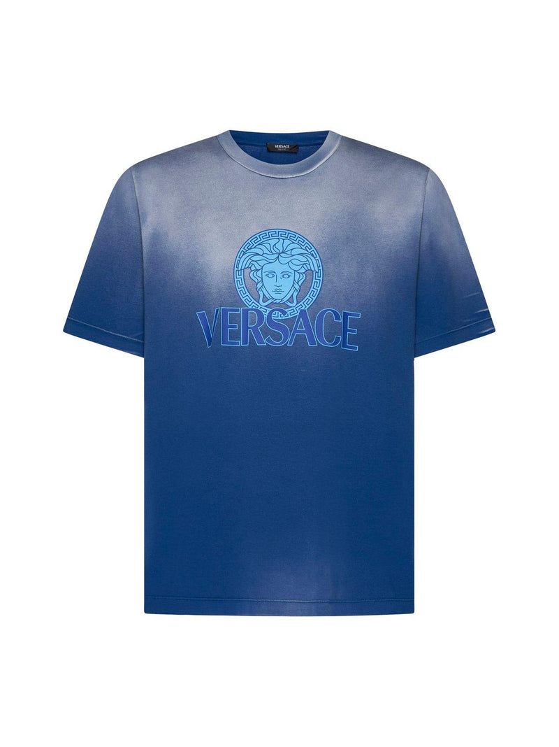 Versace Medusa-logo Gradient-printed Crewneck T-shirt - Men