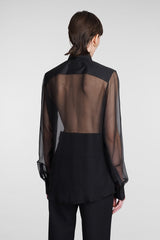 Balmain Shirt In Black Silk - Women