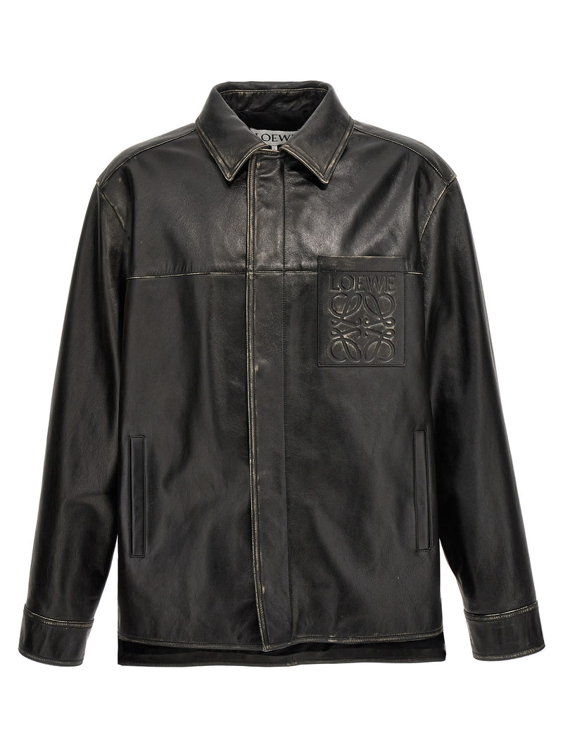 Loewe anagram Leather Overshirt - Men