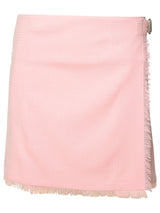 Burberry Pink Virgin Wool Miniskirt - Women