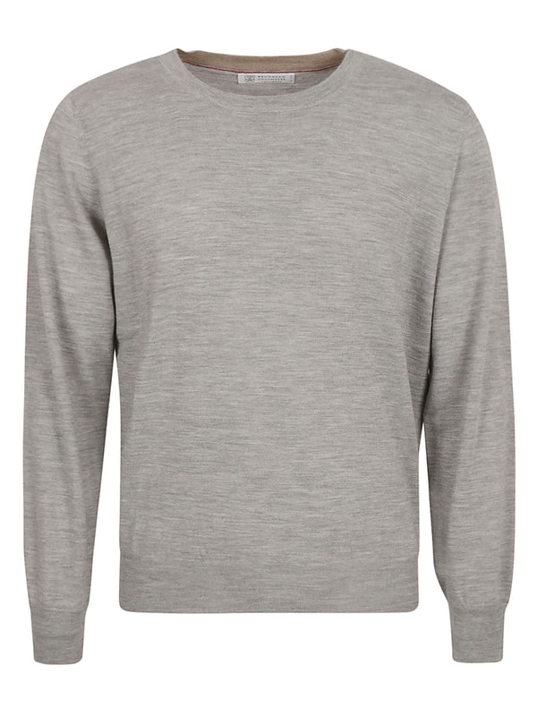 Brunello Cucinelli Plain Ribbed Sweater - Men