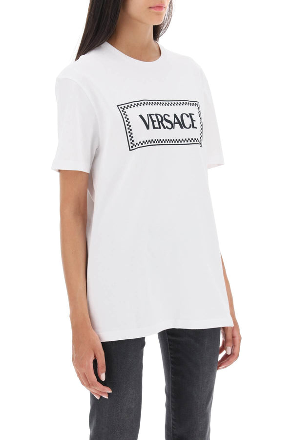 Versace Logo Embroidery T-shirt - Women