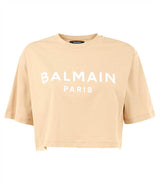 Balmain Logo Detail Cropped T-shirt - Women - Piano Luigi