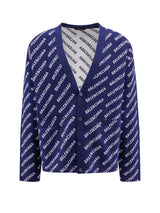 Balenciaga Embroidered Stretch Cotton Blend Oversize Cardigan - Men