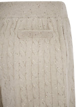 Brunello Cucinelli Cotton Knit Shorts With Sequins - Women