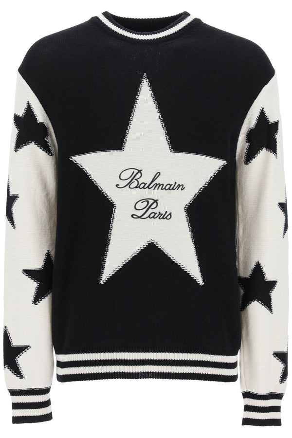 Balmain Sweater With Star Motif - Men