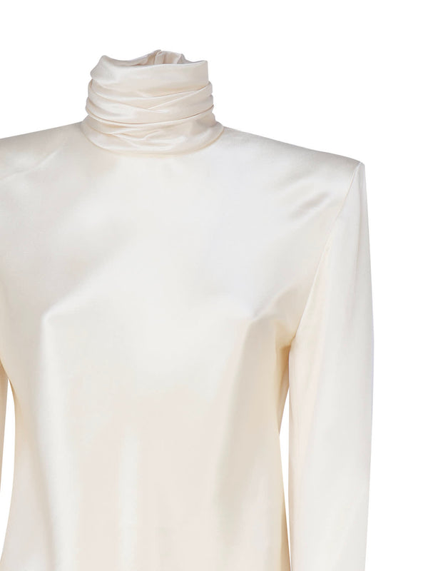 Saint Laurent Silk Hooded Back Neck Blouse - Women