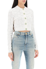 Balmain Cropped Cardigan With Jewel Buttons - Women