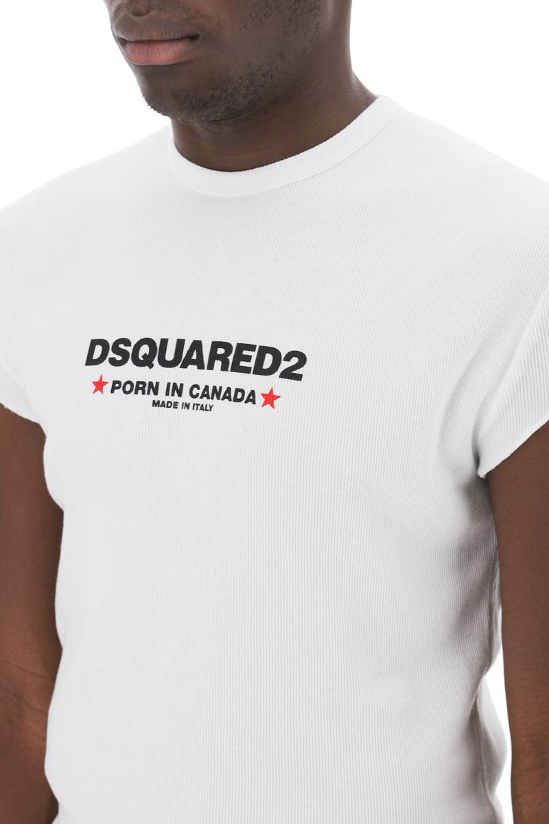 Dsquared2 Choke Fit Ribbed T-shirt - Men