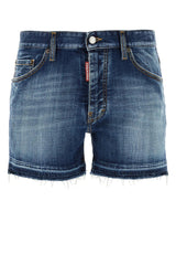 Dsquared2 Blue Stretch Denim X Rocco Shorts - Men