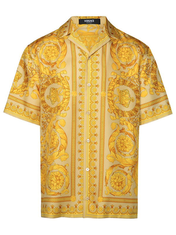 Versace barocco Gold Silk Shirt - Men