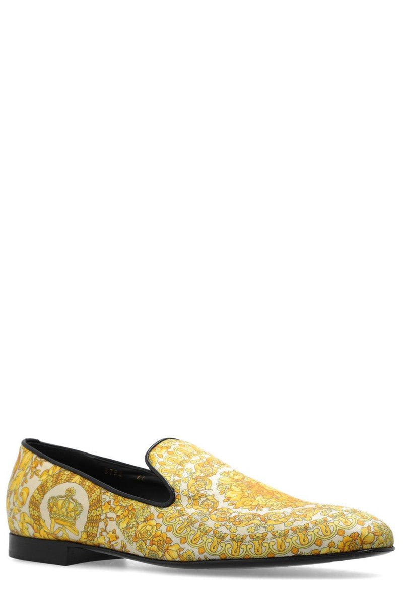 Versace Barocco Printed Slip-on Loafers - Men