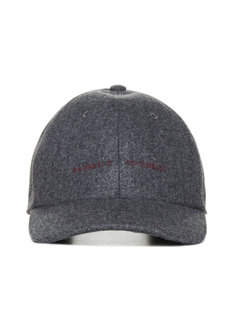 Brunello Cucinelli Logo Embroidered Curved Peak Baseball Cap - Men