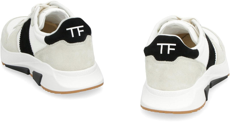 Tom Ford Leather And Fabric Low-top Sneakers - Men - Piano Luigi