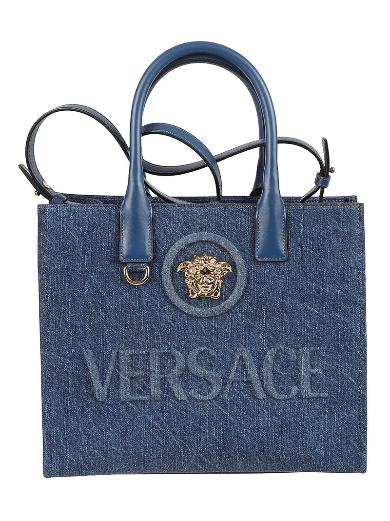 Versace Medusa Head Embellished Logo Tote - Women