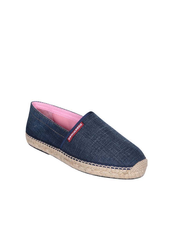 Dsquared2 Logo Tag Blue Espadrillas - Women