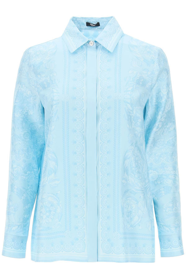 Versace Barocco Shirt In Crepe De Chine - Women