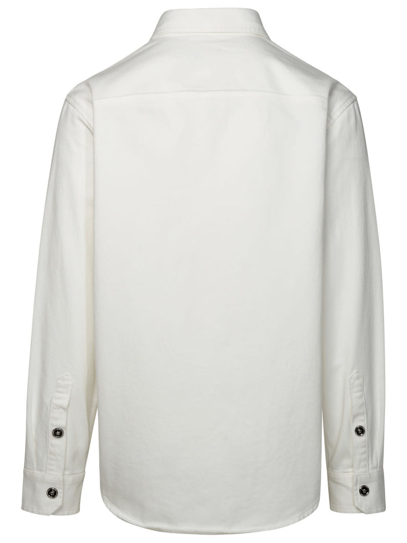 Versace Denim Shirt In White Cotton - Men