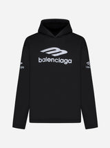 Balenciaga Logo Cotton Hoodie - Men