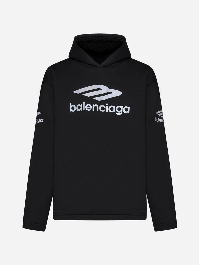 Balenciaga Logo Cotton Hoodie - Men