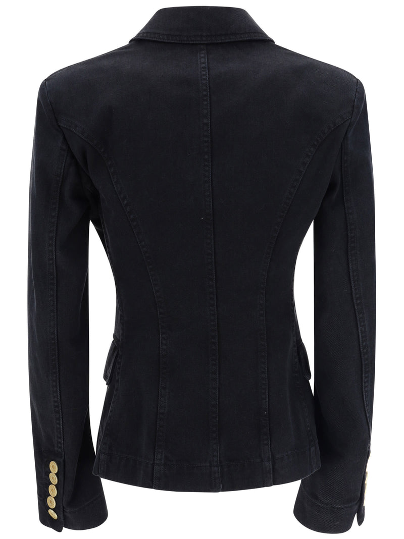 Balmain Double-breasted Denim Blazer - Women