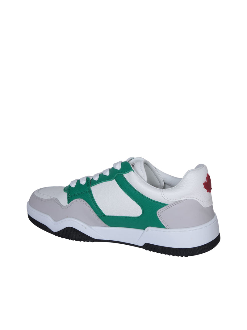 Dsquared2 Spiker White/grey/green Sneakers - Men