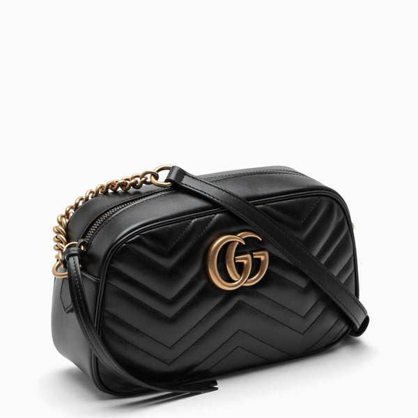 Gucci Black Gg Marmont Small Bag - Women