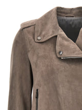 Brunello Cucinelli Suede Biker Jacket - Women